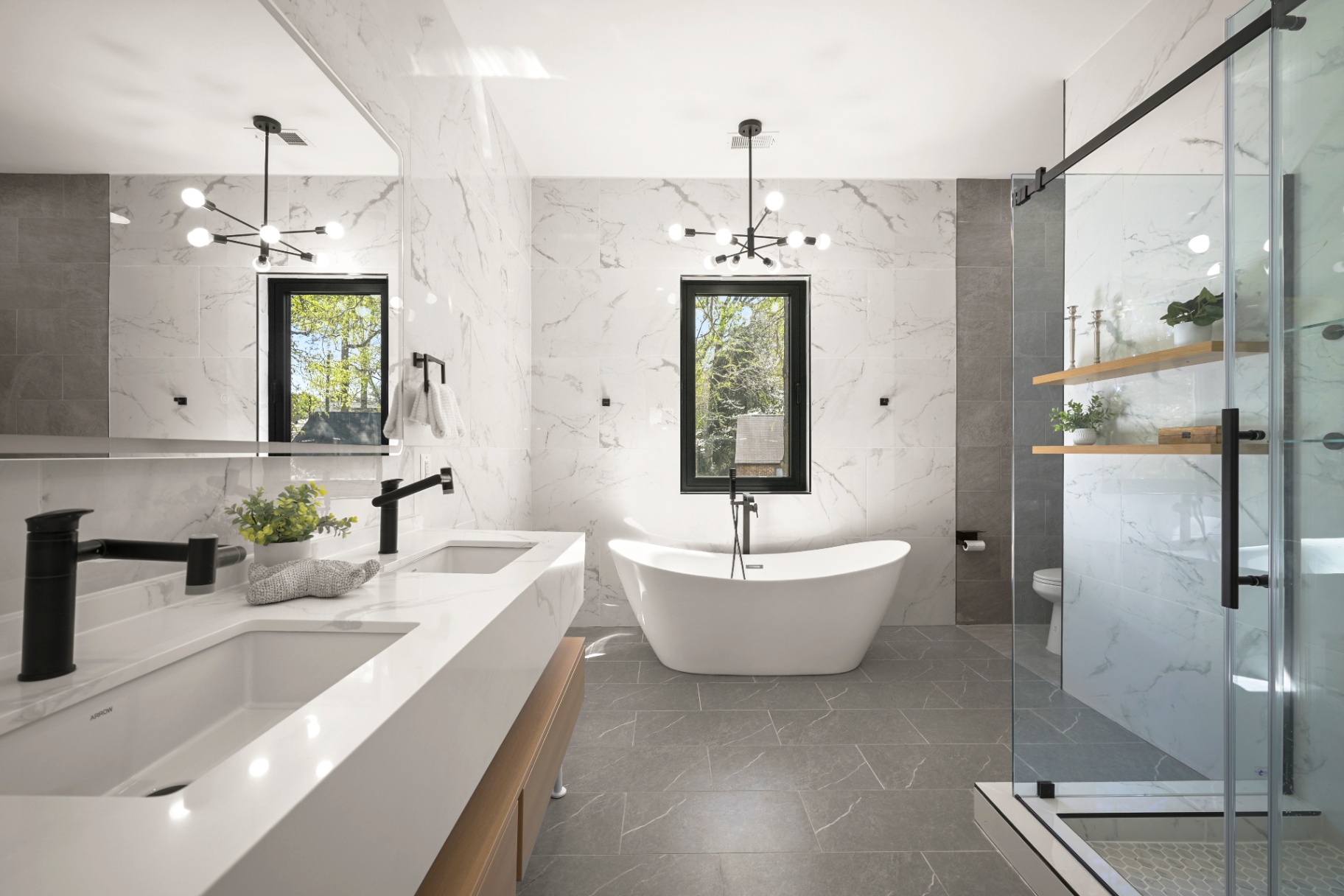 Primary spa bath